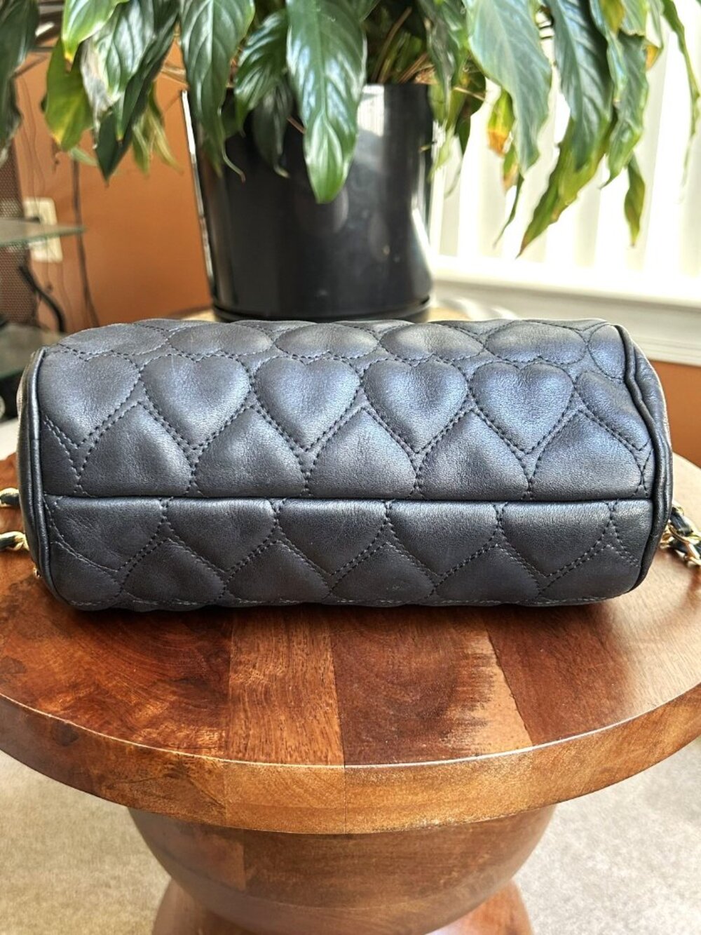 MOSCHINO Heart Barrel Shoulder Bag, Black - Picture 4 of 10